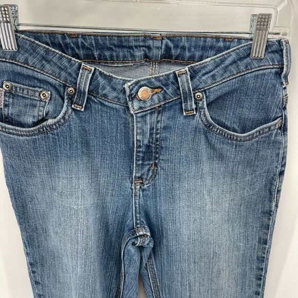 Carhartt Womens Straight Jeans Mid Rise 5 Pocket Denim Medium Wash Blue 28 - Picture 9 of 9